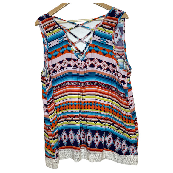 Eyeshadow Aztec Print Talk Plus Size 2X - Picture 2 of 5